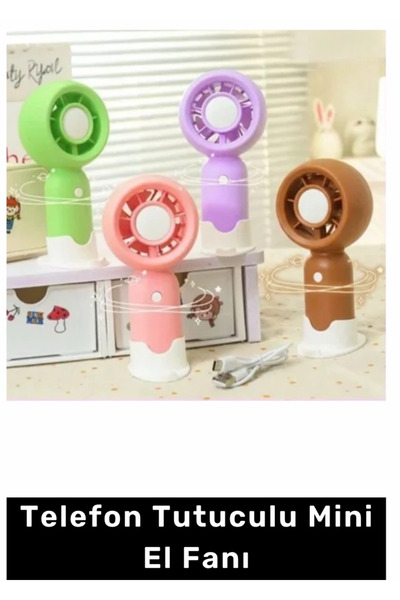 ozbience Taşınabilir Mini El Fanı, USB Şarjlı, Sessiz ve Güçlü Masaüstü Fan