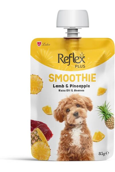 Reflex Plus Smoothie Kuzu Etli ve Ananaslı Yetişkin Köpek Sıvı Ödül Maması 85 gr