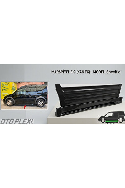 OTOPLEXİ Ford Connect Yan Marşpiyel Takım Yan Marşpiyel Set Plastik Siyah Boy...