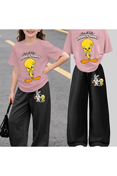 VESTIR BIEN Children's Summer Wide-Legged Top and Bottom Set Cotton