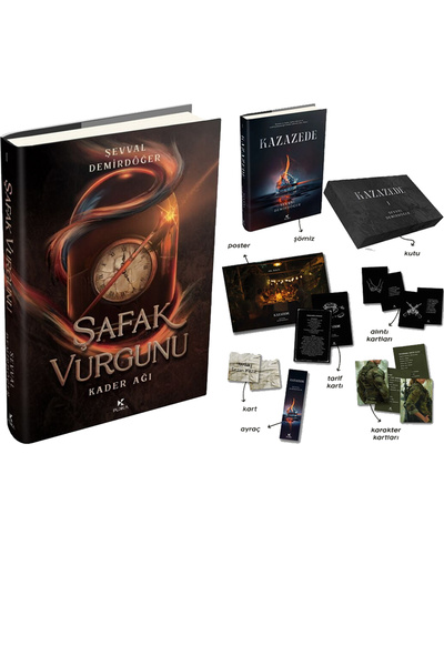 Pukka yayınları Şafak Vurgunu Kader Ağı Ciltli ve Kazazede 1 Kutulu Set Ciltl...