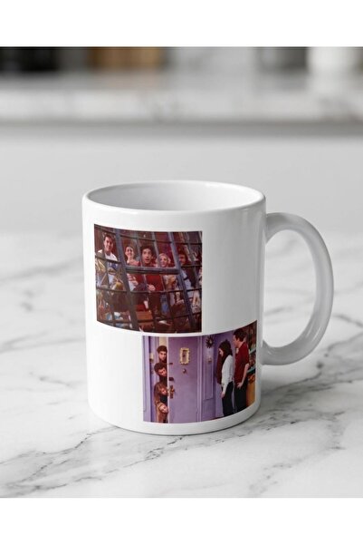 Friends Retro Tasarımlı Baskılı Seramik Kupa Bardak 330 ML