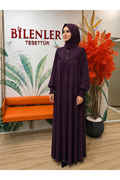 Bilenler Medine İpeği Vera Ferace Fermuarlı 38-56 Beden Arası Uyumlu