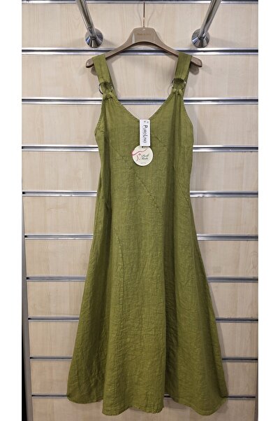 Park Moda Италианска ленена рокля с презрамки