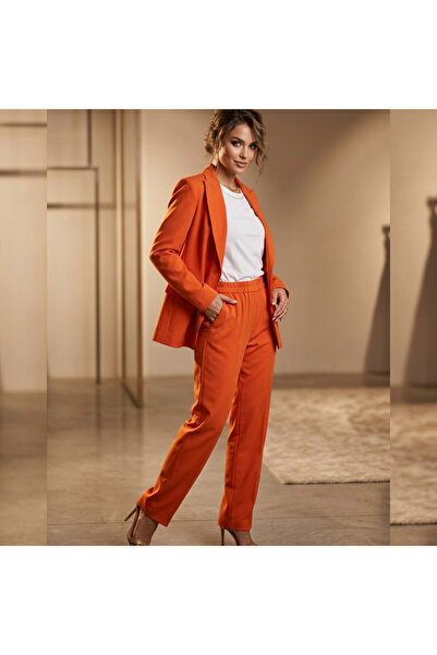 White Wise Orange two-piece suit