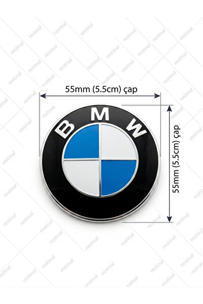 restinal BMW 55-56mm Jant Göbek Kapağı 6850834 6857149 6861092 Logo Amblem Ka...