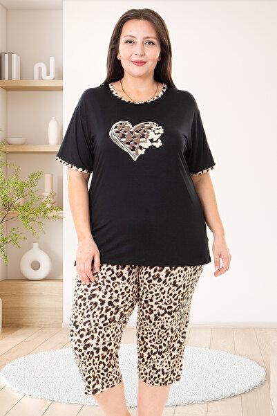 Bella Linda Large Size Viscose Bermuda Women's Pajama Set