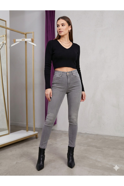 LA CARTE JEANS Dar Paça Likralı Jean Pantolon