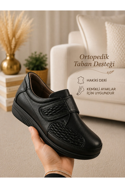 Babetty Pantofi de damă din piele naturală, cu talpă ortopedică cu proeminenț...