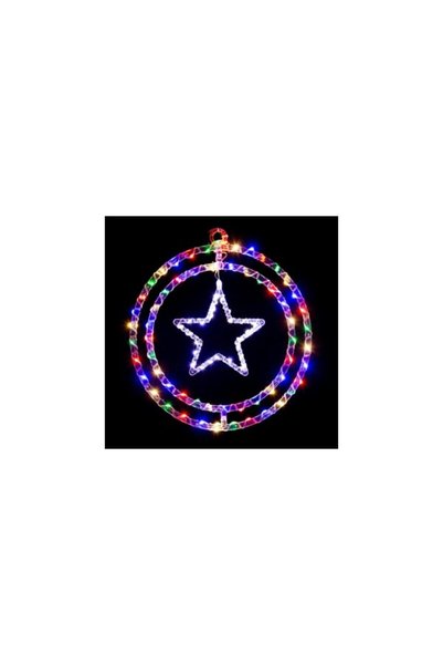 Aca Ornament luminos 40 x 40 cm, stea, multicolor