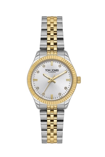 Tom Jones London Premium Series Minimal Design Stone Dial Steel Case Steel Ba...
