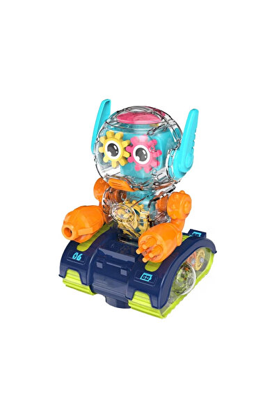 PinkBlue Robot interactiv PinkBlue, transparent, cu lumini si muzica, senile ...