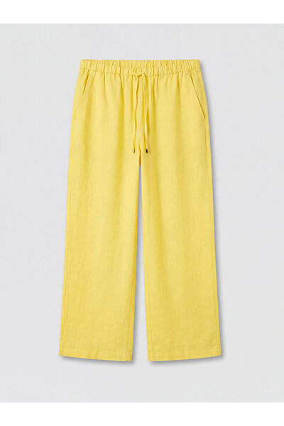 LC Waikiki Nevavm Women's Modal Blend Pants with Elastic Waist and Contrast D...