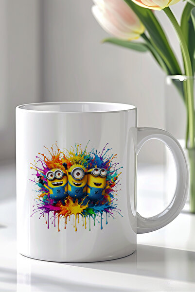 Mio Life كوب سيراميك أبيض بتصميم المينيونز سعة 330 مل مطبوع