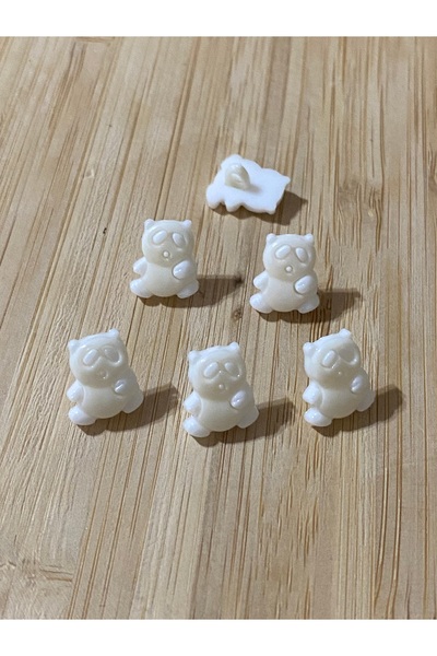Lorin hobi Bottom-Mounted Teddy Bear Baby Button 12 mm 10 Pieces Cream