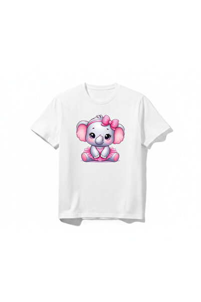 URBANTRENDSTORE تي شيرت لطيف للجنسين من Elephant Unisex للبنات برقبة دائرية و...
