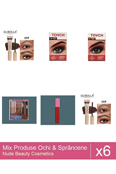 Makeup Set Mix 6 produse Rimel Sprancene: Rimel Ushas , Negru, Rimel sprancen...