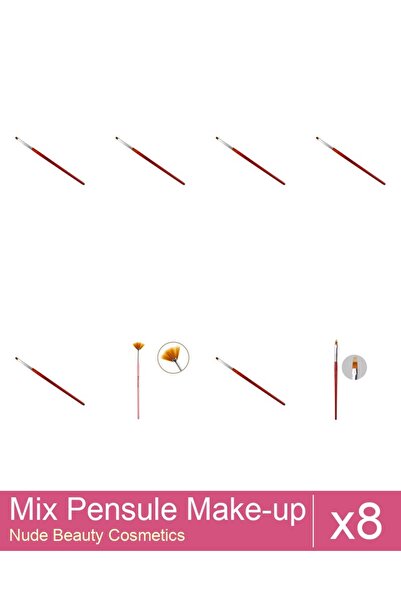 Makeup Set Mix 8 products Makeup Brushes: Cat's Tongue Gel Brush - No.2, Cat'...