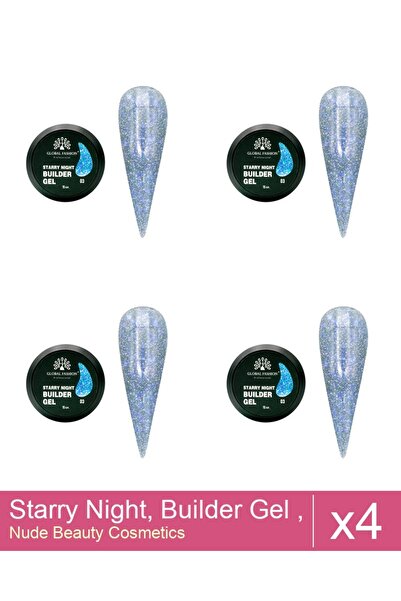 Makeup Set 4x Starry Night, Builder Gel , 15 g , Nr 03