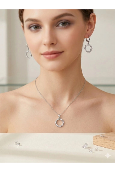 Twin Store مجموعة بتصميم دائري مع تفاصيل حجرية - Set0033