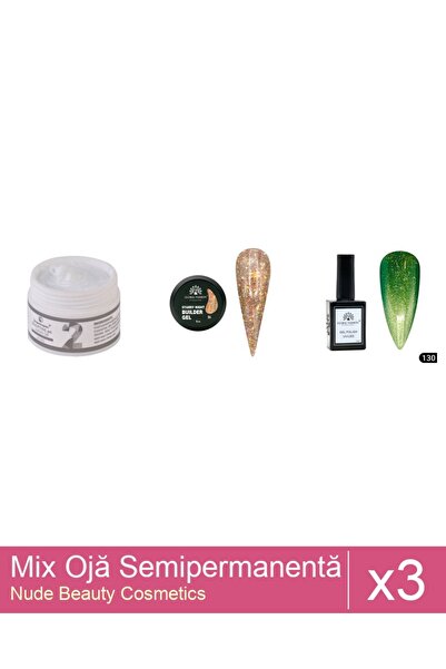 Makeup Set Mix 3 produse Nail Oja: Oja semipermanentă Global Fashion, Gel pol...
