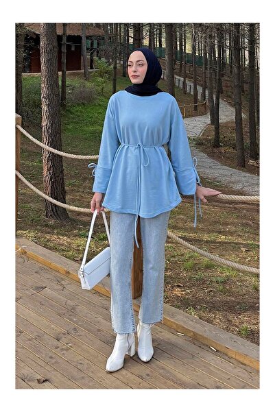 LC Waikiki Nevavm Sweat Bebe Blue with Slit Detail