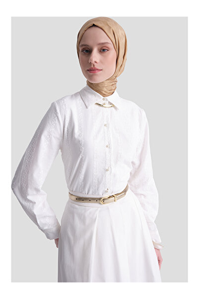LC Waikiki Nevavm Farkıyla Brode Tunic Ecru