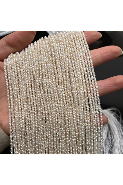Choice 1.8-2mm White 1.8-2mm 100% Natural Freshwater Pearl Semi-Finished Flat...