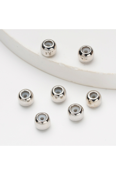 Choice4 3mm White Gold 20pcs 3/4/5/6mm 18K Gold Stopper Silicone Slider Brass...