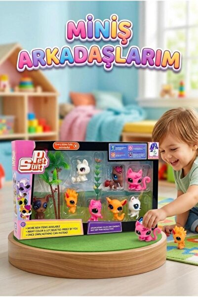 Tıfıl Toys Miniş Arkadaşlarım 8'li Figür Seti - Sevimli Hayvanlar Koleksiyonu...