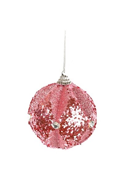 Goliat Christmas Globe, pink, 8cm, polystyrene