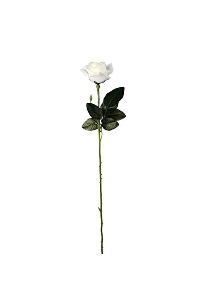 Goliat Floare artificială, Goliath, trandafir, 62 cm, alb