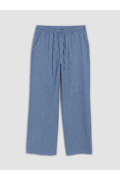 LC Waikiki Nevavm Wideleg Women's Jean Trousers with Elastic Waist and Differ...