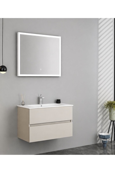 Gold Ban-yom NERO 80 BEJ MDF Banyo Mobilyası Seti