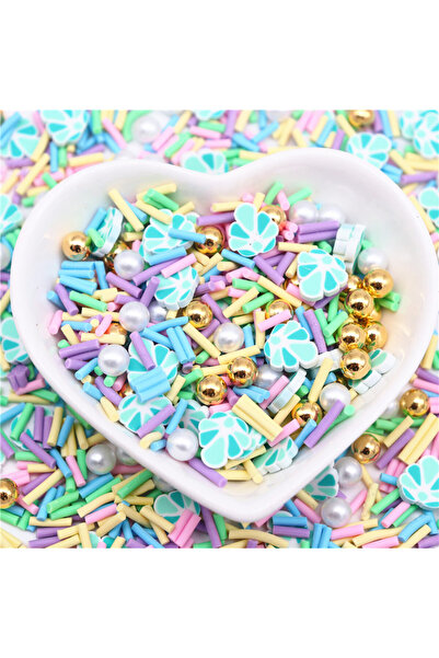 Choice19 green shell mcmx Candy Polymer Clay Slices 1mm Thin Sprinkles Long C...