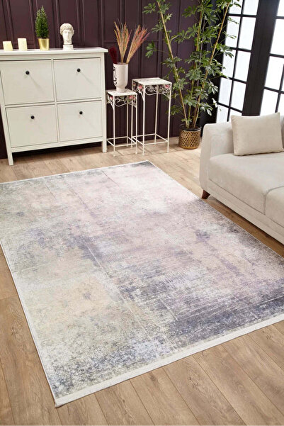 halinet Halı.Net Cream Modern Washable Non-Slip Living Room Carpet Haln-Hln1918