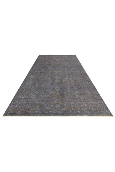 halinet Halı.Net Anthracite Vintage Washable Living Room Carpet Eco-Tf 02 Dar...