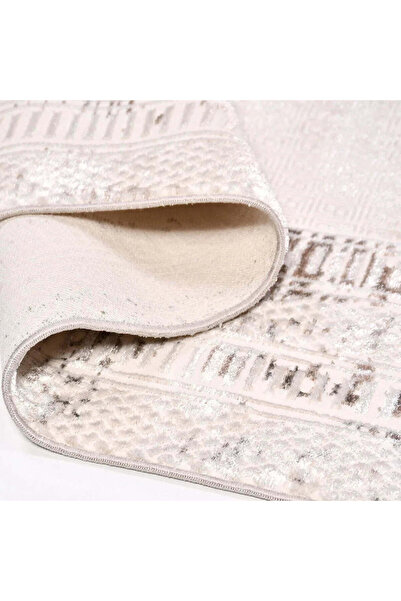 halinet Halı.Net Cream Vintage Antique Washable Non-Slip Living Room Carpet C...
