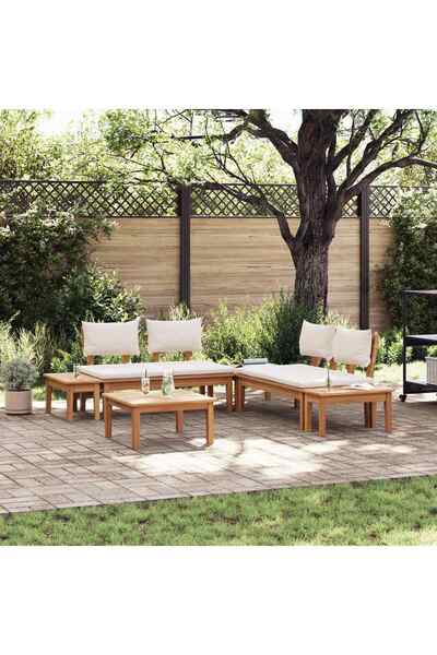 vidaxl Set de canapele pentru gradina 3 pcs Maro È™i Crem