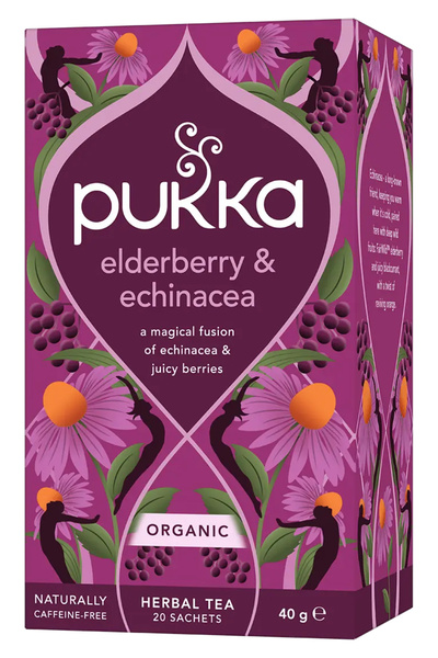 Pukka شاي الأعشاب العضوي من نبات البلسان والإيتشيناسيا