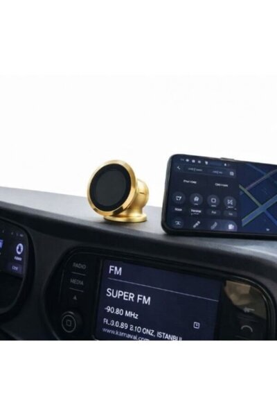 YerliÇöpPoşeti Metal Phone Holder with Magnet That Sticks to the Dashboard