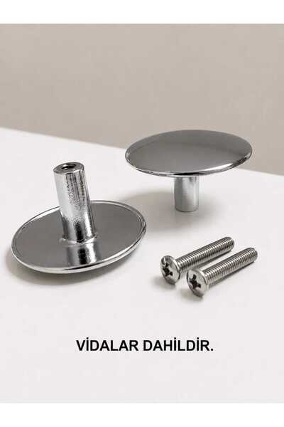 GOLDKULP 35mm Lüks Krom Tekli Düğme Kulp - Çekmece ve Kapak Uyumlu