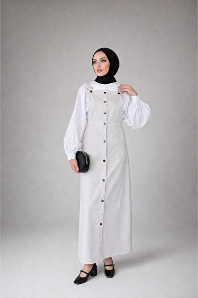 Viva Vogue Gabardin Kumaş Düğmeli Tesettür Jile