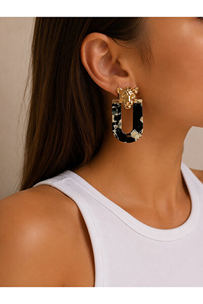 ZEYNORA JEWELLERY Black Tiger Küpe
