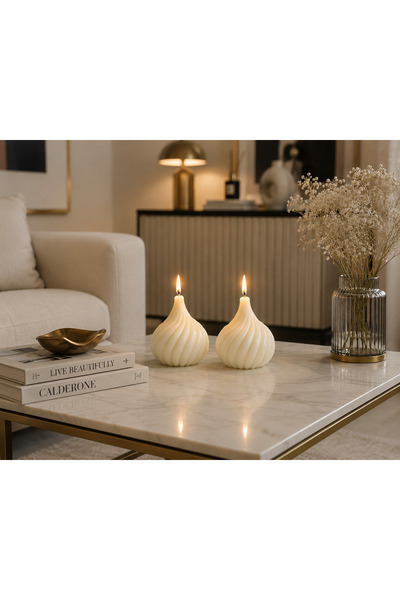Vanilya Kokulu Şık Dekoratif Mum – Modern Oda ve Salon Tasarımı