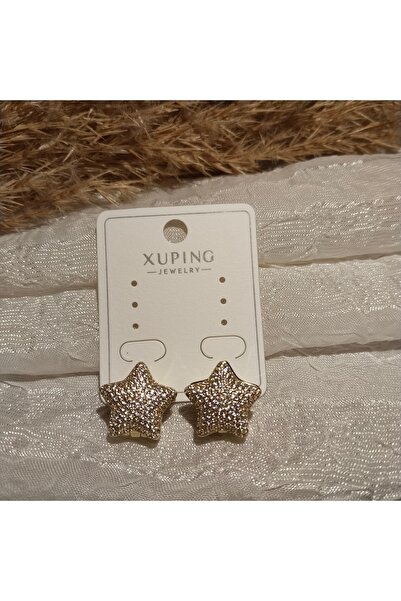 XUPING JEWELRY أقراط Xuping Jewelery على شكل نجمة مرصعة بحجر الزركون