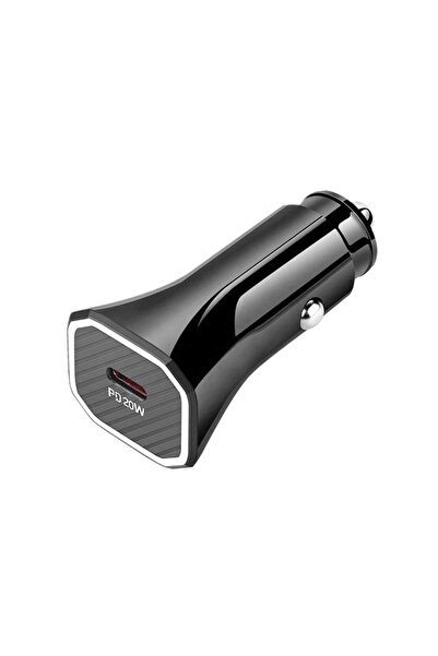 eR D L Φορτιστής αυτοκινήτου USB Type-C QC 3.0 PD 20W, Μαύρος