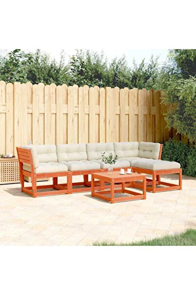 vidaxl Set mobilier de gradina cu perne, 5 piese, lemn masiv de pin