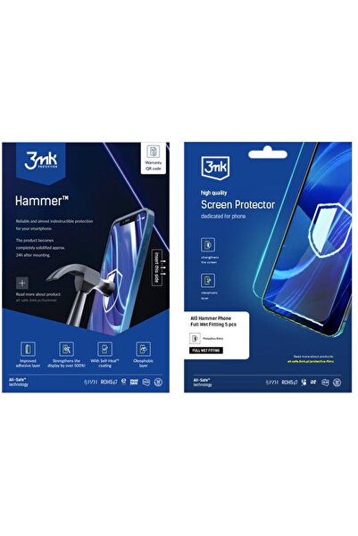 3MK All-Safe - Telefon AIO Hammer cu montare completă prin umidare 5 bucăți