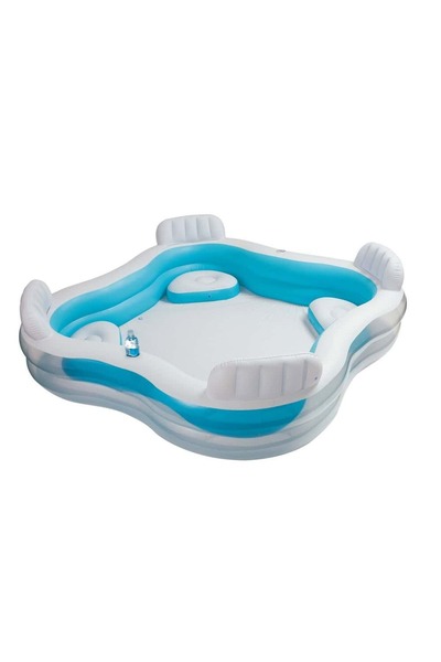 Intex Piscina gonflabila, dimensiuni 229 x 229 x 66 cm, volum 990 l, forma pa...